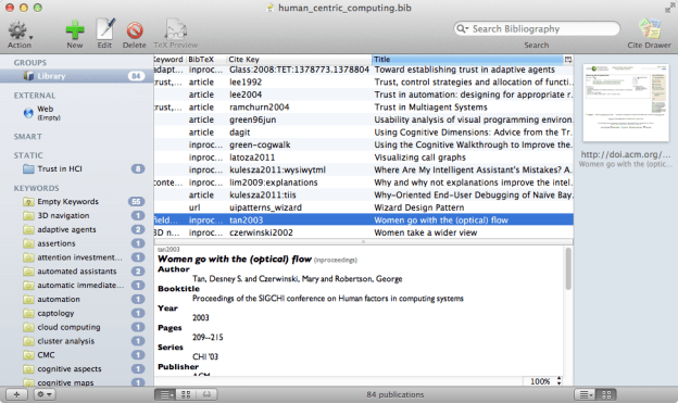 BibDesk Screenshot